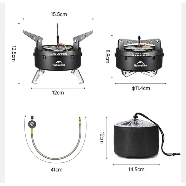 Трьохконфорковий газовий пальник Naturehike CNK2450CF019 — Photo 2