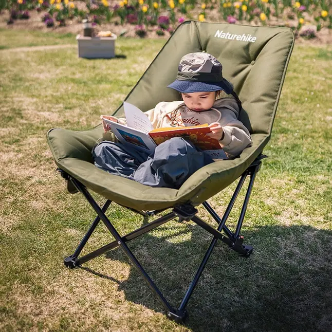 Крісло туристичне складане з високою спинкою Naturehike CNK2450JJ020, зелений — Photo 4