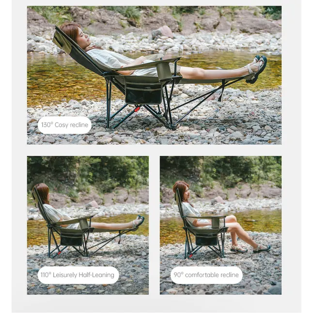 Крісло-шезлонг складане Naturehike CNK2550JJ023 Nightfall T05, сталь, хакі — Photo 14