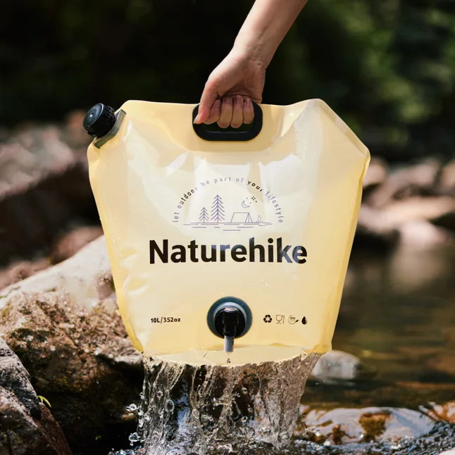Складаний контейнер для води з поліетилену Naturehike CNK2450CF027, 10 л, жовтий — Photo 7