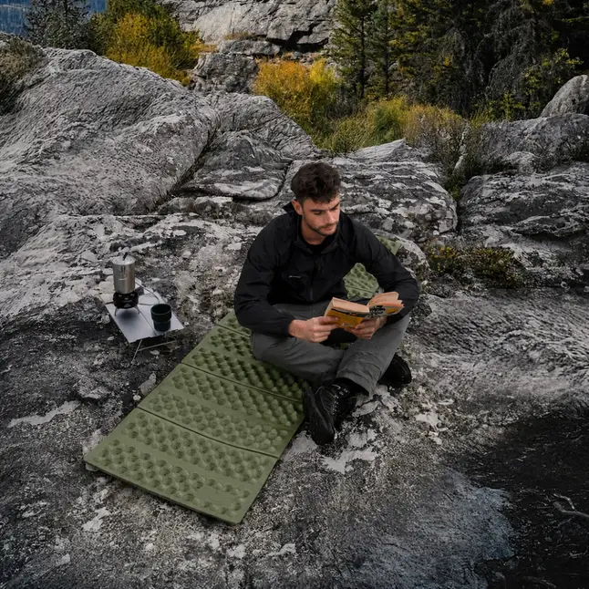 Килимок туристичний складаний одномісний Naturehike CNK2650WS027, 185 х 56 х 2.6 см зелений — Photo 2