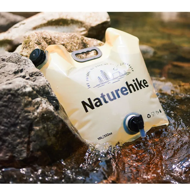 Складаний контейнер для води з поліетилену Naturehike CNK2450CF027, 10 л, жовтий — Photo 3