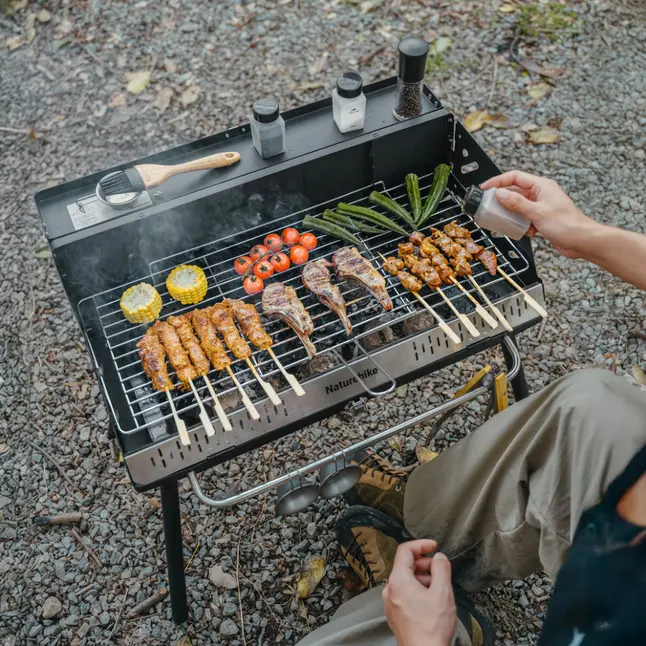 Гриль туристичний вертикальний Naturehike Moyan CNK2300015, Upgrade 3.0, чорний — Photo 3