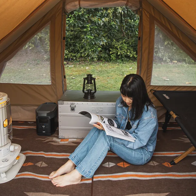 Плед Naturehike Outdoor Warm Geometric NH20FS036, коричневий — Photo 3