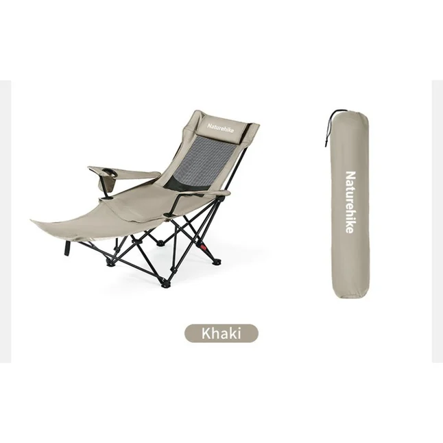 Крісло-шезлонг складане Naturehike CNK2550JJ023 Nightfall T05, сталь, хакі — Photo 1