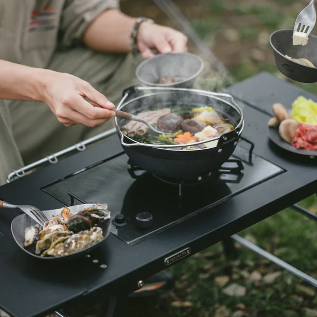 Стіл для барбекю сталевий Naturehike CNK2350CF018, чорний — Photo 9