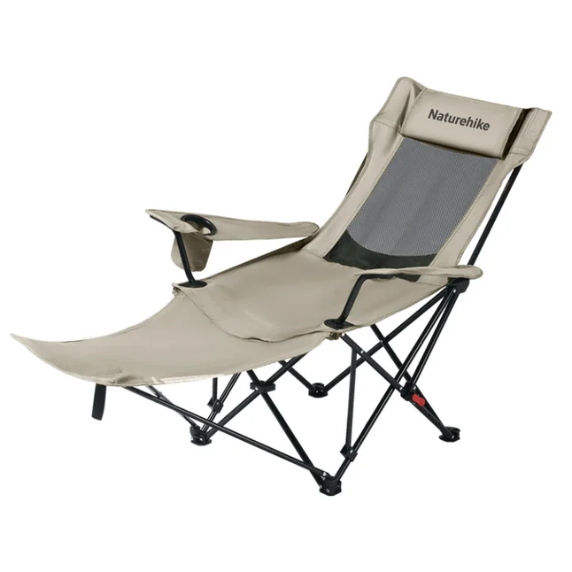 Крісло-шезлонг складане Naturehike CNK2550JJ023 Nightfall T05, сталь, хакі