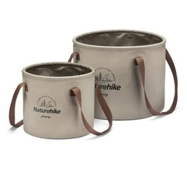 Відро складне Naturehike Round bucket PVC 10 л NH20SJ040 coffee — Photo 1