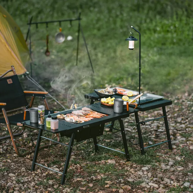Стіл для барбекю сталевий Naturehike CNK2350CF018, чорний — Photo 5