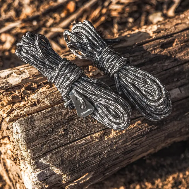 Мотузка туристична світловідбивна вітростійка Naturehike CNK2550PJ011, 4.5 м, 4 шт — Photo 3