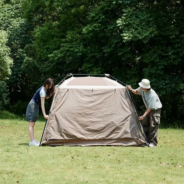 Намет з навісом Naturehike Village CNK2300ZP021, коричневий великий — Photo 2