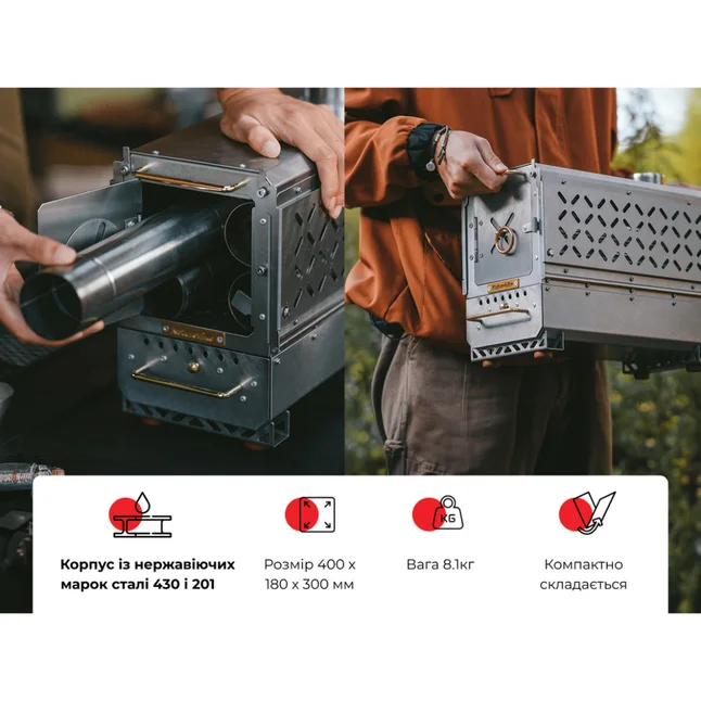 Кемпінгова піч твердопаливна Naturehike CNK2300CW021 — Photo 11