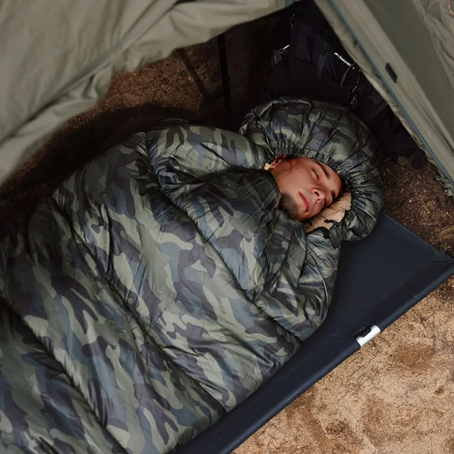 Спальний мішок з капюшоном Naturehike M320 CNK2350WS023, зелений камуфляж, правий — Photo 8