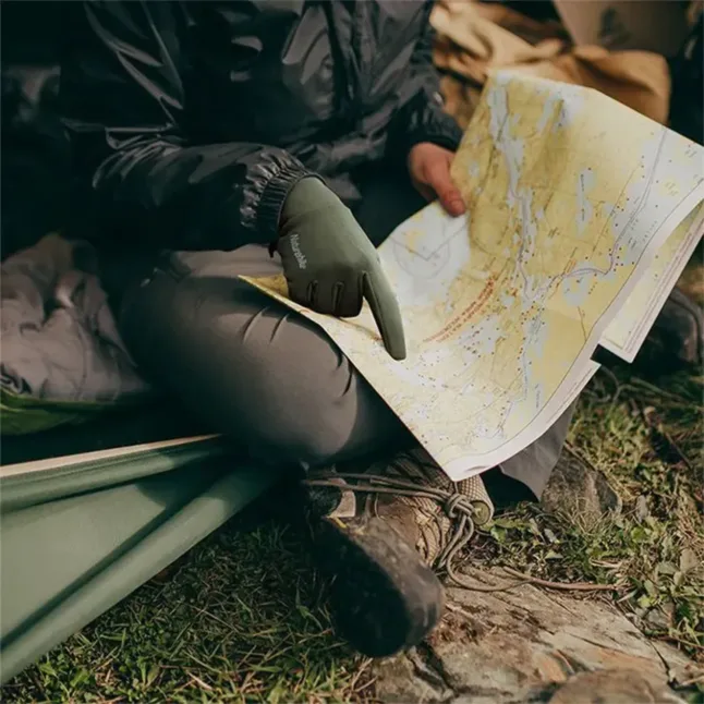 Рукавички трикотажні з покращеним хватом Naturehike NH20FS032, розмір М, сірі — Photo 3