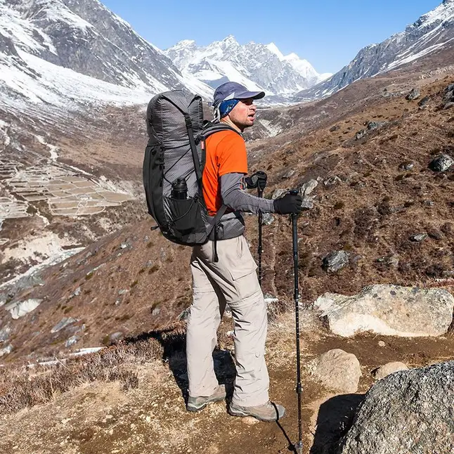 Рюкзак туристичний Naturehike Rock NH19BP095, 60+5 л, графіт в клітинку — Photo 6