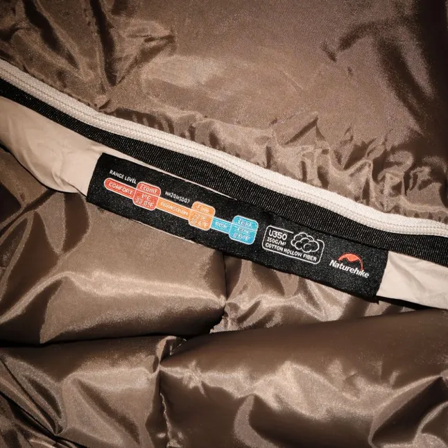 Спальник з капюшоном Naturehike U350 NH20MSD07, (1°c), правий, коричневий — Photo 9