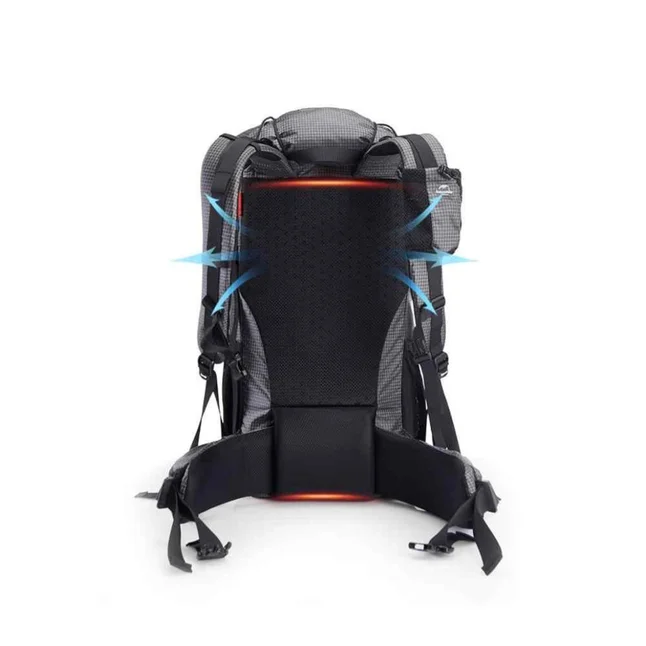 Рюкзак туристичний Naturehike Rock NH20BB113, 40L + 5L, чорний — Photo 1