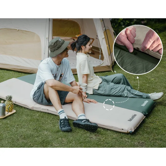 Матрац ортопедичний самонадувний одномісний Naturehike CNK2450WS020, 200х63х10 см, темно-зелений — Photo 3