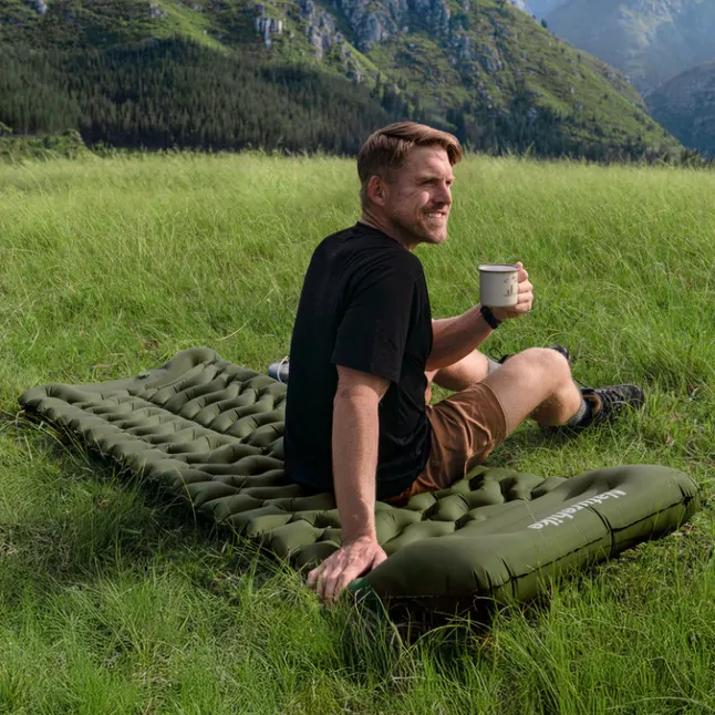 Матрац туристичний надувний двомісний Naturehike CNK2550WS019, 200 х 125 х 9.5 см, синій із вбудованою помпою для надування — Photo 6