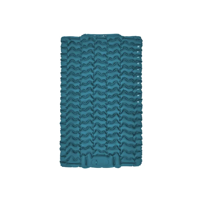 Матрац туристичний надувний двомісний Naturehike CNK2550WS019, 200х125х6.5 см, синій, для кемпінгу із мішком для надування