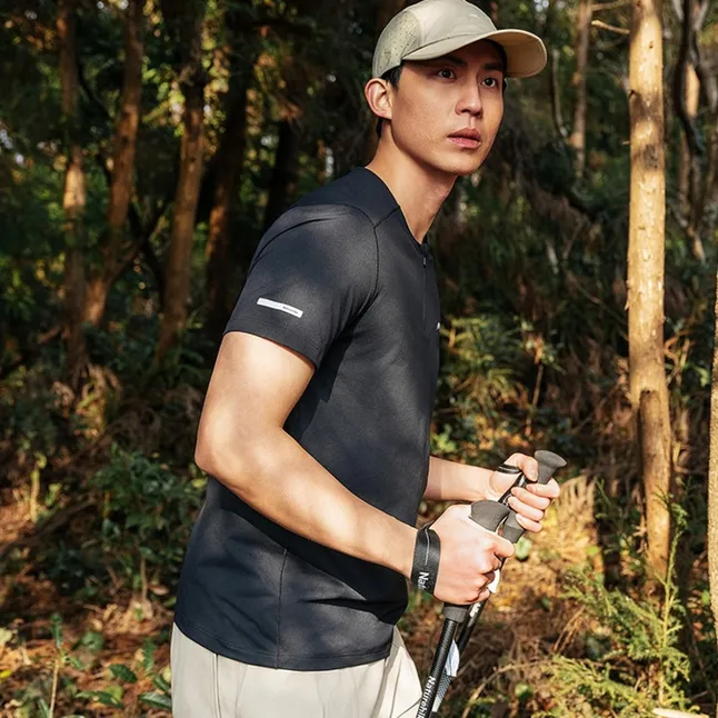 Футболка-поло чоловіча вологовідвідна Naturehike CYY2620FS011, XXL, чорний — Photo 3