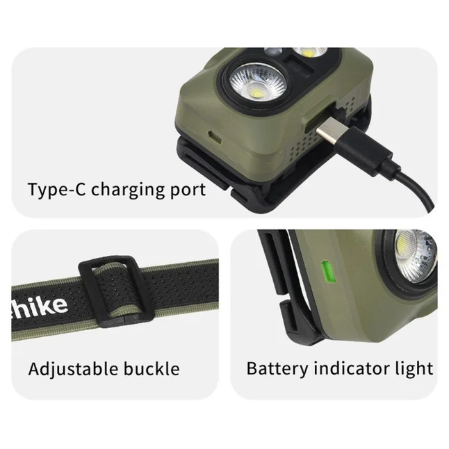 Ліхтар налобний Naturehike CNK2450ZM010, зелений — Photo 2