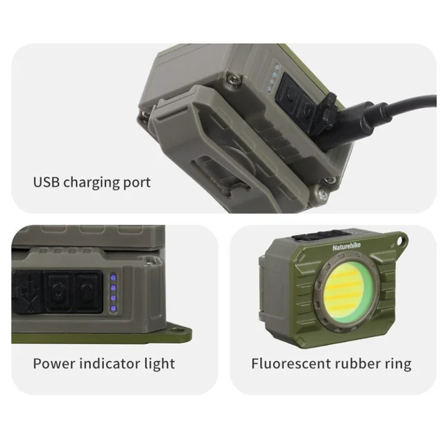 Ліхтар наключний Naturehike CNK2450ZM014, оливковий — Photo 1