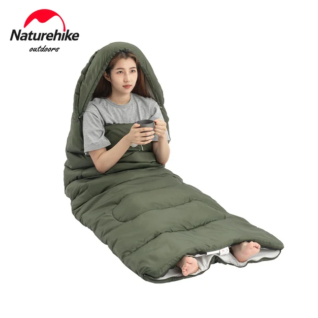 Спальный мешок Naturehike Y150L NH21MSD08, левый, темно-зеленый — Photo 1