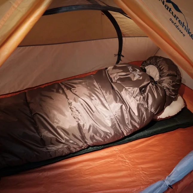 Спальник з капюшоном Naturehike U350 NH20MSD07, (1°c), правий, коричневий — Photo 8