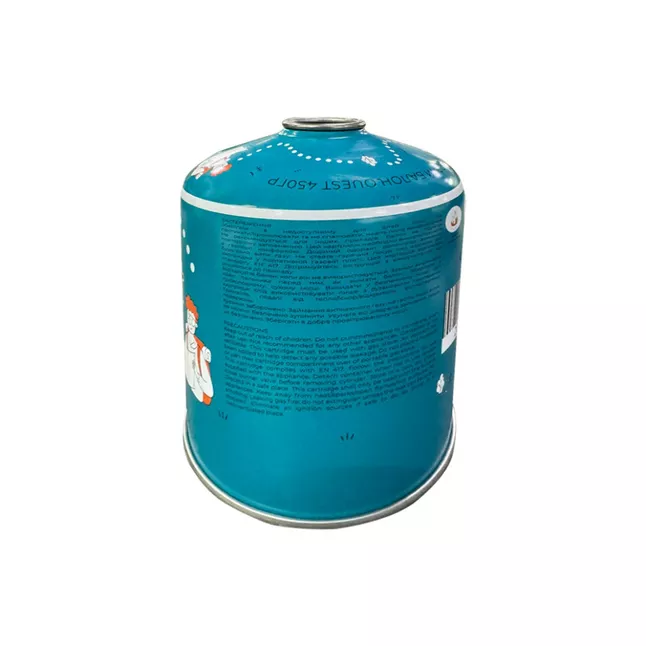 Газовий балон різьбовий бутановий Quest, 450гр (ganzo) — Photo 1