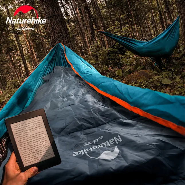 Спальник з капюшоном та закругленим дном Naturehike Y150 NH21MSD08 лівий, темно-блакитний — Photo 4