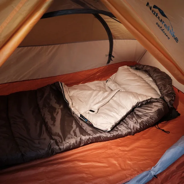 Спальник з капюшоном Naturehike U350 NH20MSD07, (1°c), правий, коричневий — Photo 10