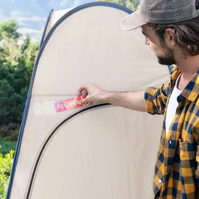 Намет-душ Naturehike Utility Tent 210T polyester NH17Z002-P, коричневий — Photo 6