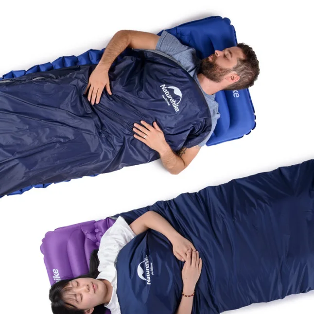 Спальник надлегкий Naturehike Ultra light LW 180 NH15S003-D, (20 ° c), p-p m, лівий, Блакитний — Photo 3