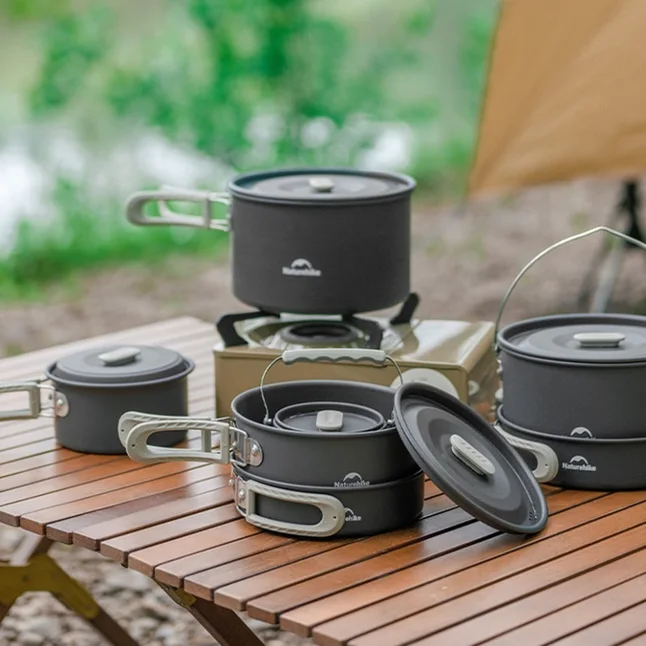 Каструля з кришкою туристична алюмінієва Naturehike Wild Trekking CNK2450CF010, 1 л — Photo 4