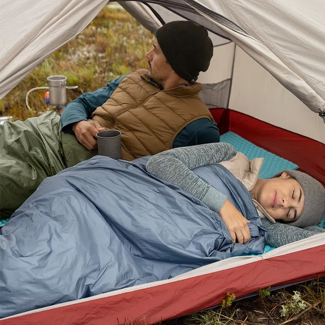 Спальник надлегкий Naturehike Ultralight LW180 NH21MSD09 лівий, (15°C), p-p M, сіро-синій — Photo 2