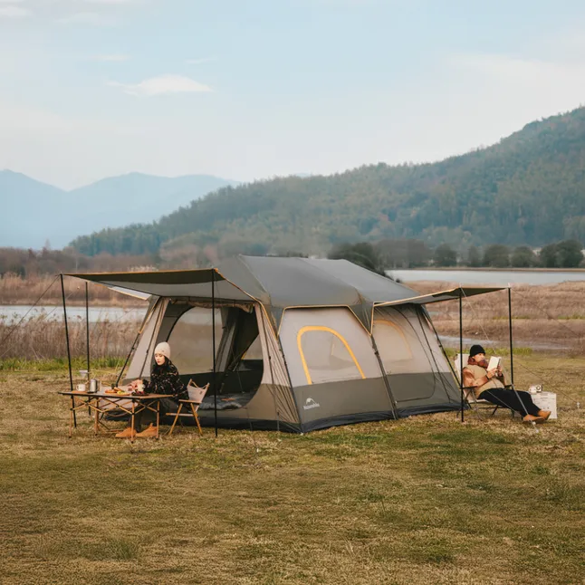 Намет шестимісний Naturehike Cape 8.4 CNK2450WS050 з швидким розкриттям, сіро-коричневий — Photo 2