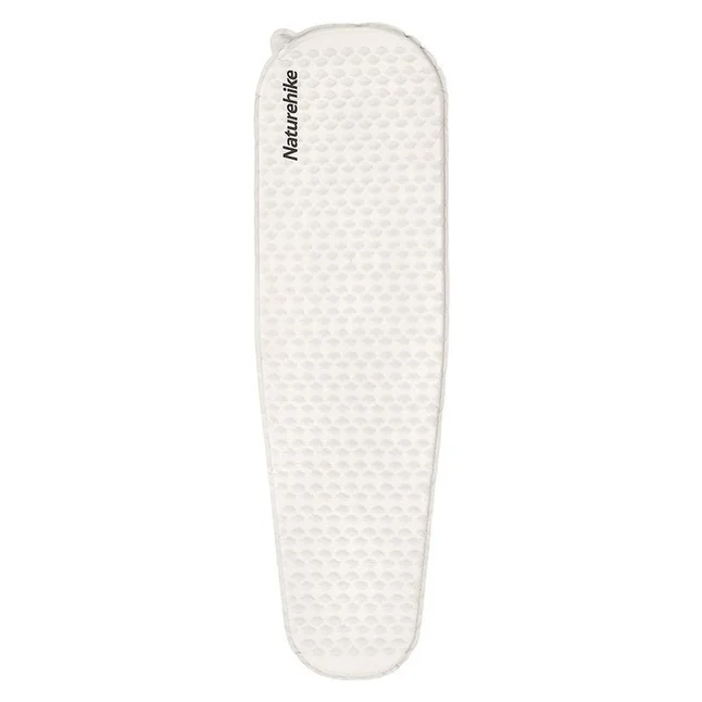 Матрац туристичний надувний одномісний Naturehike CNK2300DZ013, 185x55x3.5 см, світло-сірий, овальний