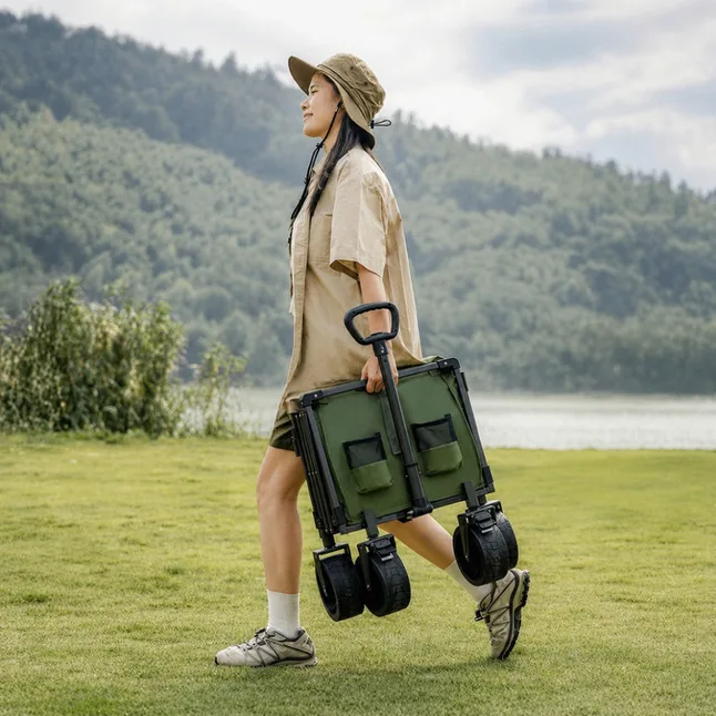 Візок туристичний складаний Naturehike Light CNK2350JJ012, 70+50 л, зелений — Photo 1