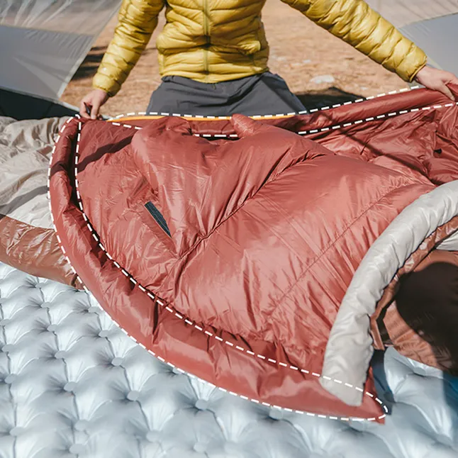 Спальник з натуральним пухом Naturehike Snowbird CNK2550WS014 SP550, p-р L, коричневий 992 г — Photo 5