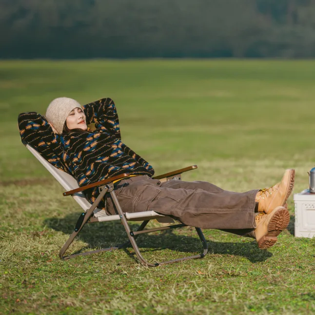 Крісло складане з регульованим нахилом Naturehike CNK2550JJ012, вуглецева сталь, чорний — Photo 5