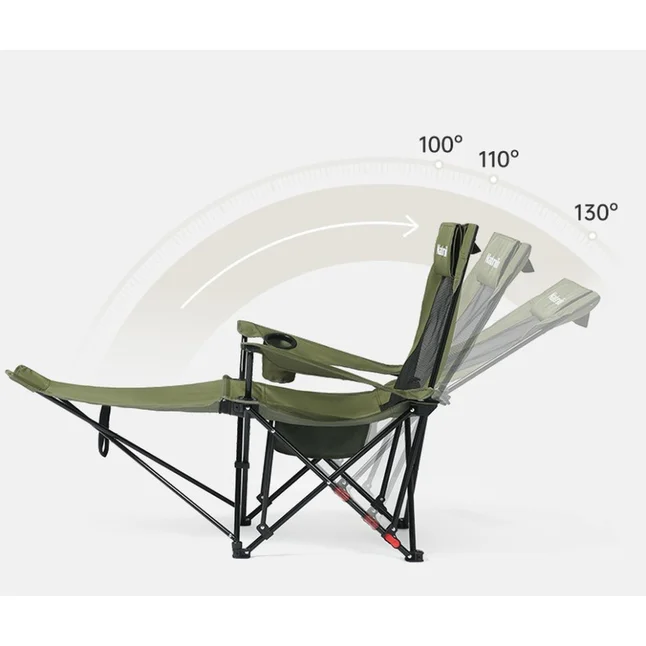 Крісло-шезлонг складане Naturehike CNK2550JJ023 Nightfall T05, сталь, хакі — Photo 3