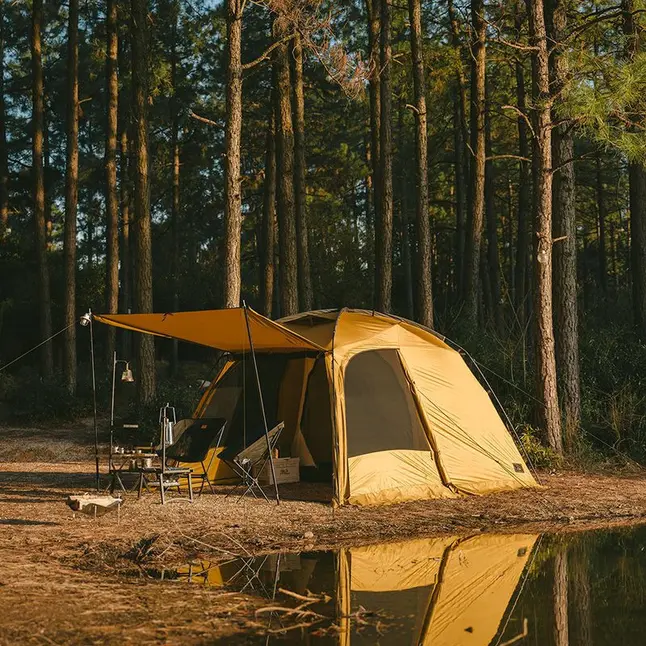 Намет двокімнатний Naturehike CNH22ZP028, гірчичний — Photo 4