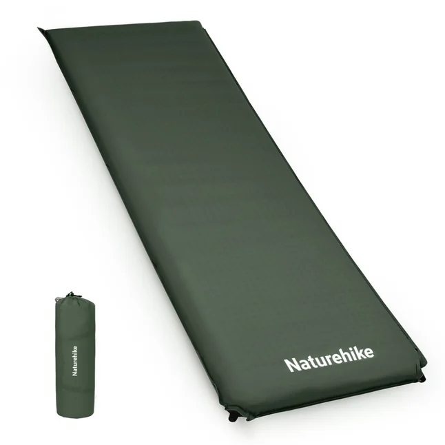 Матрац ортопедичний самонадувний одномісний Naturehike CNK2450WS020, 200х63х10 см, темно-зелений