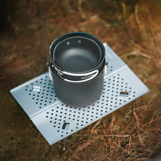 Набір посуду (2 каструлі, 2 кришки) Naturehike NH18T018-G, алюміній — Photo 7