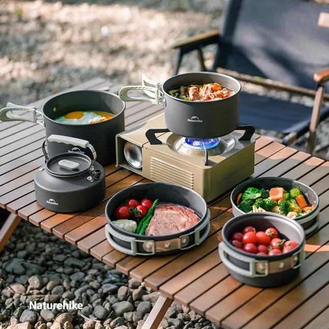 Каструля з кришкою туристична алюмінієва Naturehike Wild Trekking CNK2450CF010, 1 л — Photo 2
