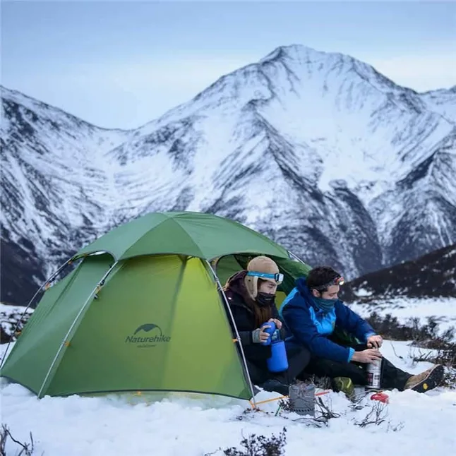 Намет двомісний зі сферичним куполом Naturehike Cloud Peak 2 NH17K240-Y 20D, темно-зелений — Photo 2