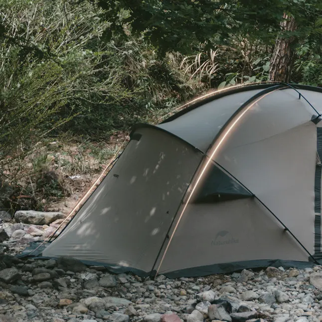 Намет двомісний з великим тамбуром та навісом Naturehike Shandi CNK2300ZP017, сірий — Photo 7