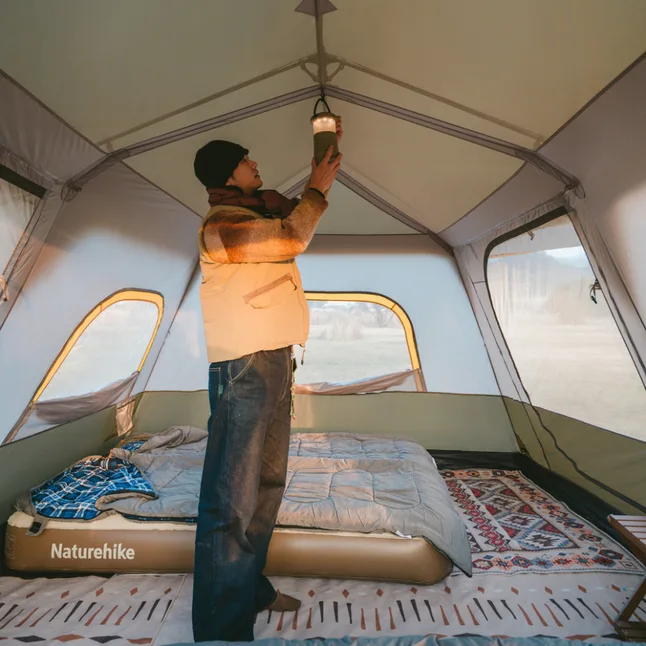 Намет шестимісний Naturehike Cape 8.4 CNK2450WS050 з швидким розкриттям, сіро-коричневий — Photo 7