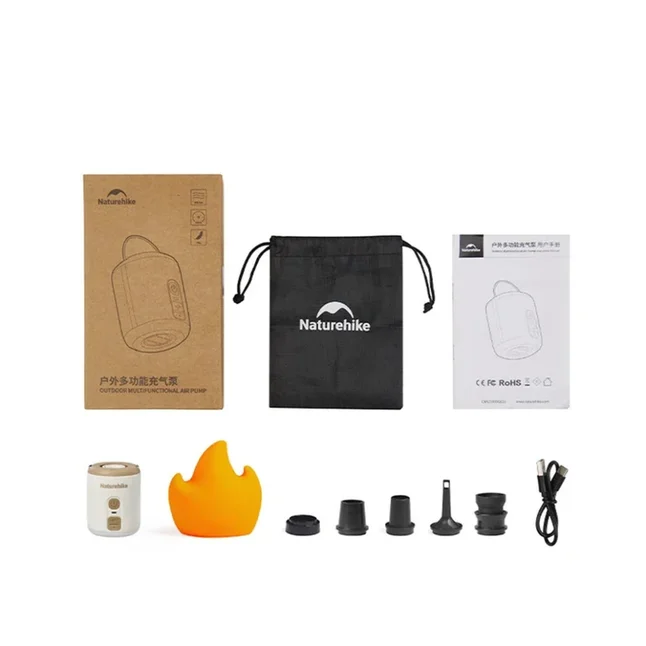 Міні насос - нічник - вентилятор Naturehike CNK2300DQ022, бежевий — Photo 1